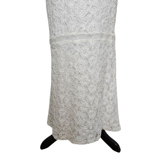 RALPH LAUREN LRL Lace Maxi Dress Size 8 White Sleeveless Elegant Bridal READ - Picture 4 of 12